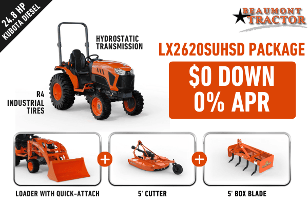 NEW LX2620SUHSD Tractor Package